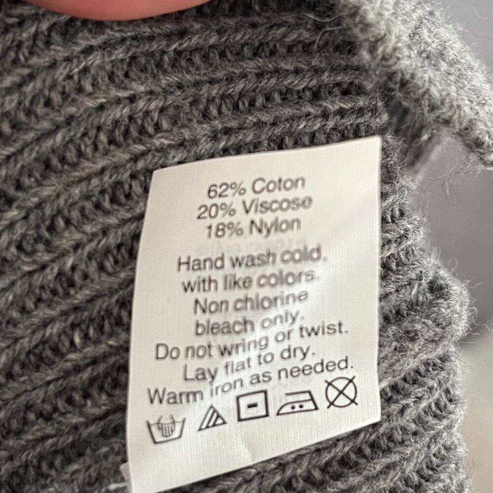 Madewell gray tie cuff pullover sweater, size medium - Picture 6 of 6